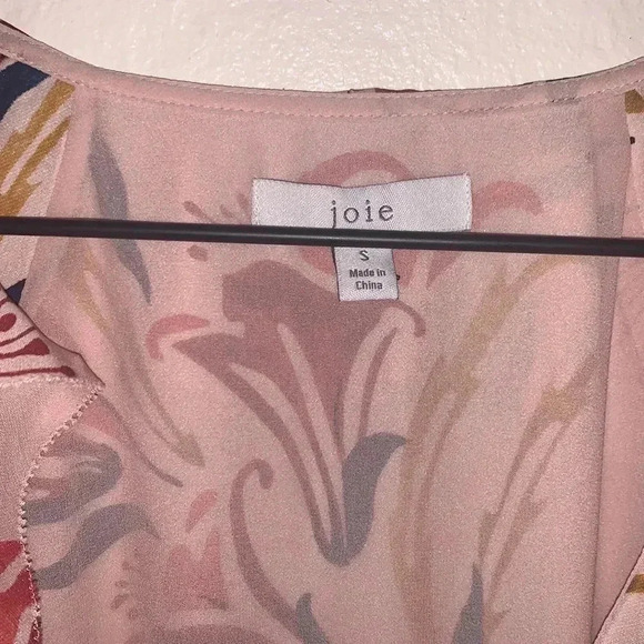 Joie PINK Nour Ruffle Neck Silk Dress Size Small - Picture 5 of 9